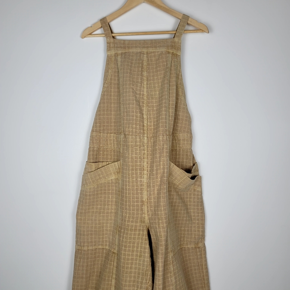 Free People Savannah overalls size large tan brown in color - Picture 3 of 14